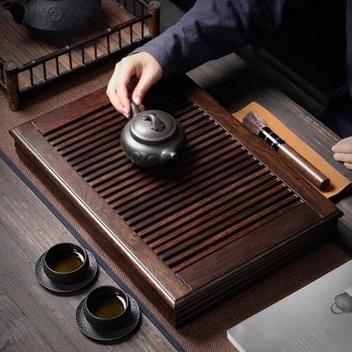 Solid Wood Chinese Tray Serving Kung Fu Serving Tea Ceremony Set Tray Art Minimalist Bandeja Madera Kitchen Supplies DE50CP