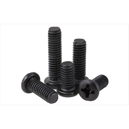 Round head screws carbon steel Cross black M2 M2.5 M3 M4 screws PM screws M3*5 M3*6 screw