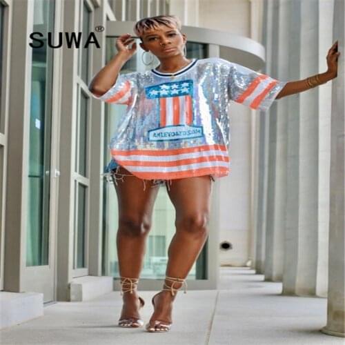 SUWA Womens Summer T-shirts