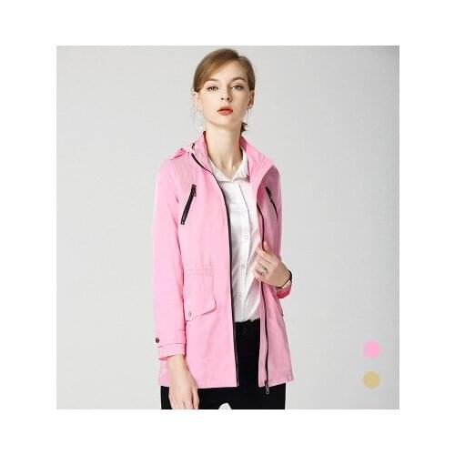 Top brand Casual Autumn New Hooded Zipper Solid Color Loose Thin Coat B7 high quality