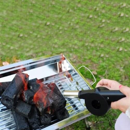 BBQ Fan Air Blower Outdoor Cooking For Barbecue black Fire Bellows Hand Crank Tool Picnic Camping BBQ Barbecue Tool