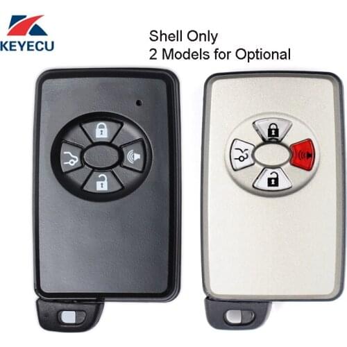 KEYECU Replacement Shell for Toyota Avalon Camry Corolla Yaris Remote Key Case Fob 3 Button+Panic 2 Models for Optional