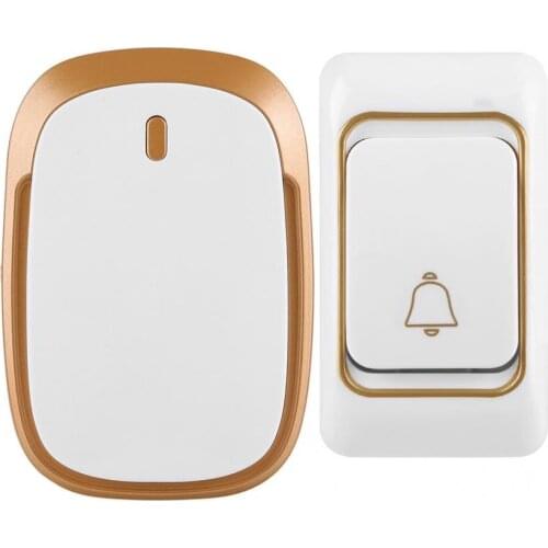 1V1 Wireless Doorbell Battery Operated Remote Button Transmitter Receiver US 110-240V