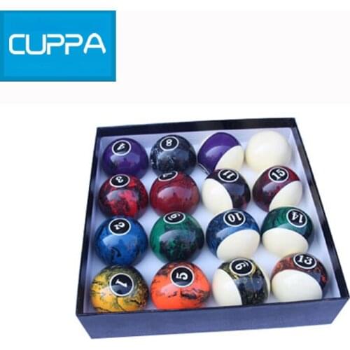2016 Cuppa Pool Table Billiard Balls Set 57mm Size 16 Colors Billiards Accessories China New