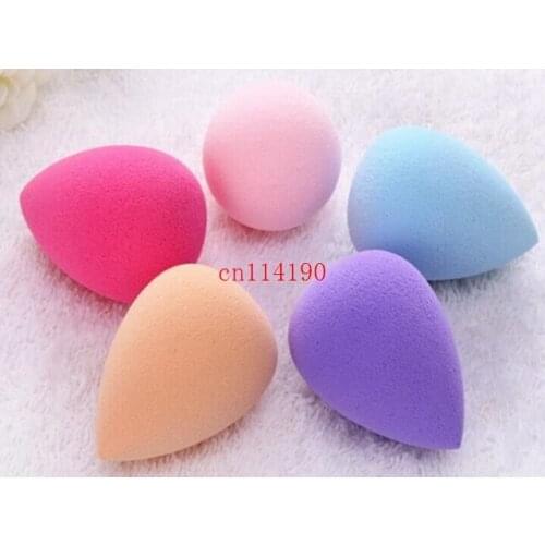 500pcs/lot Water Drop Shape Soft Sponge Blender Makeup Blending Foundation Cosmetic Puff 40x55mm