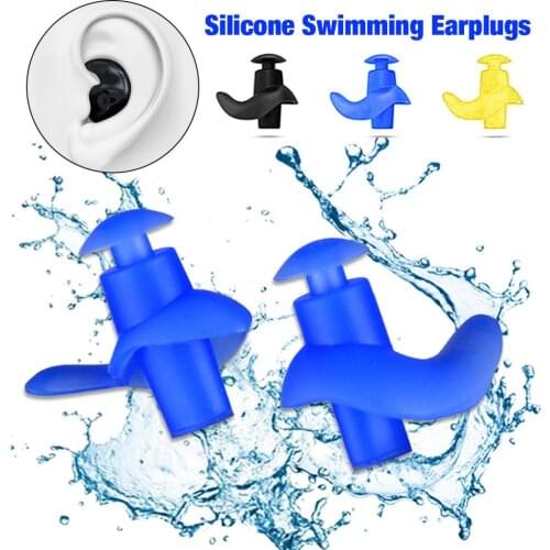 Surf Showering Bathing Accessories Swimming Earplugs Waterproof Reusable Silicone Ear Plugs for Swimmers Showering Bathing