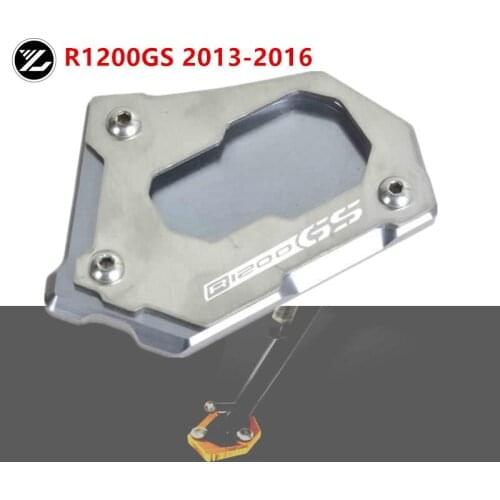 CNC Aluminum Motorcycle Side Stand Pad Enlargement Plate Kickstand Extension FOR BMW R1200GS 2013-2016 2014 2015 2016