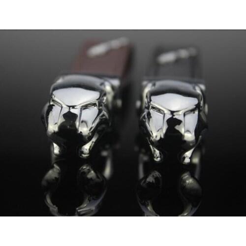 Car Key Rings for Ford, VW, Citroen, Opel, Genuine Leather, Stainless Steel, Silver, Free Shipping, Key Chains, Loops