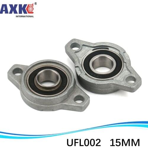 Free shipping 15 mm caliber zinc alloy rhombus bearing housing UFL002 Spherical ball bearing (With eccentric sleeve)