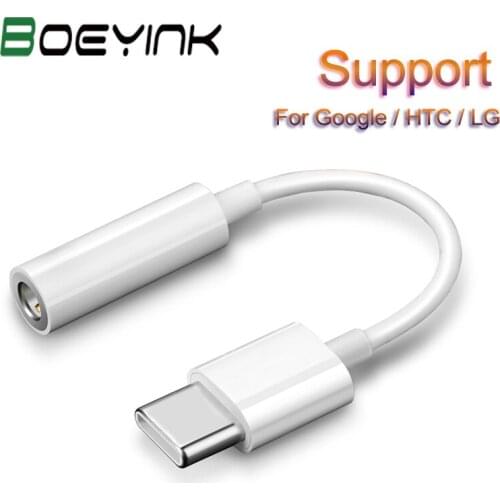 BoeYink Type C 3.5 Jack Earphone Cable USB C To 3.5MM For Google Pixel 2 Nexus HTC U11 U12 OPPO LG USB-C Digital To 3.5 MM Cable
