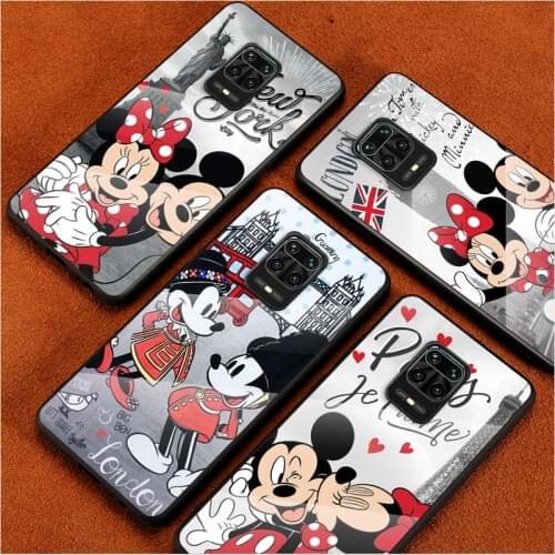 Tempered Glass Cover Mickey Minne Have Fun For Xiaomi Redmi Note 10 10S 9T 9S 9 8T 8 7 Pro Max Shockproof Phone Case