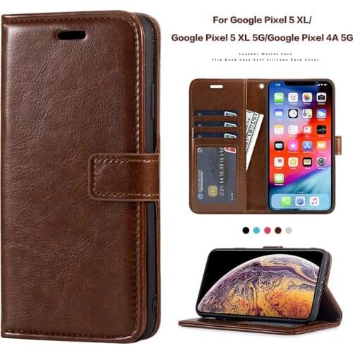 PU Leather Flip Case For Google Pixel 5 XL 5G Holder Silicone Photo Frame Case Wallet Cover For Google Pixel 4A 5G Business Case