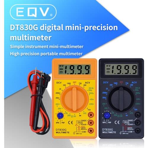DT-830B Digital Voltmeter Ohmmeter Ammeter Multimeter Handheld Tester DT830B AC DC 750/1000V Amp Volt Ohm home tester