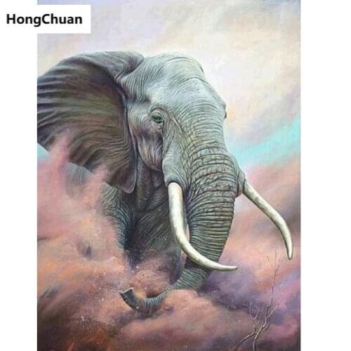 Color Elephant 5D DIY Full Square/Round Diamond Painting Diamond Embroidery Mural Diamond Cross Stitch Home Decoration Gift