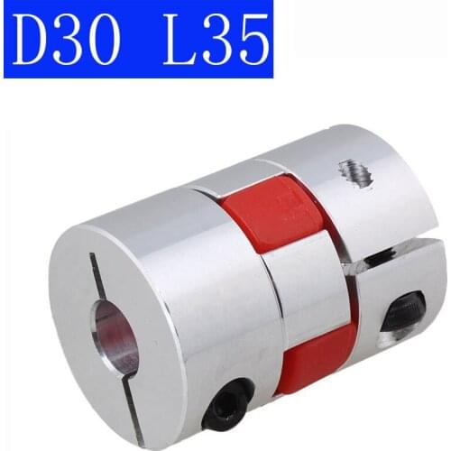 D30mm L35mm Broe 5mm 6mm 6.35mm 7mm 8mm 9mm 10mm 11mm 12mm 13mm 14mm 15mm 16mm CNC Flexible Plum Coupling Shaft Coupler Connect