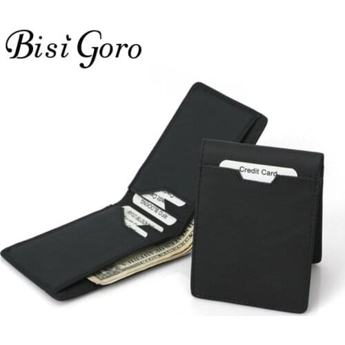 Bisi Goro 2019 Unisex Card Holder Slim Soft Wallet Cowhide Genuine Leather Slim Card Holder Brand Designer Credit Cards 4 Colors