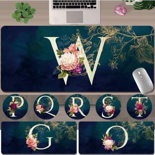Mouse Pad Letter Series Gaming Gamer Table Mat Computer Gamer Keyboard Mouse Mat Large 60x30/80x30cm Laptop PC Desk Pad