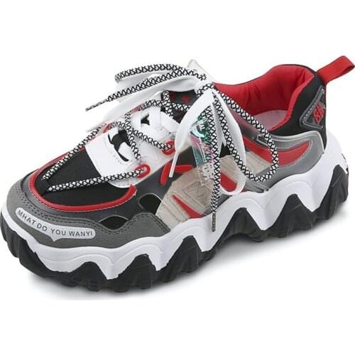 Women Casual Shoes Woman PU Leather Platform Sneakers Spring Lace Up Comfortable Ladies Trainers Fashion Vulcanized Shoes