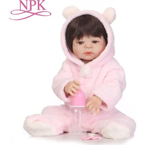 NPK NEW ARRIVAL 55cm Soft Silicone Reborn Dolls Baby Realistic Doll Reborn 22 Inch Full Vinyl Boneca BeBes Reborn boy Doll
