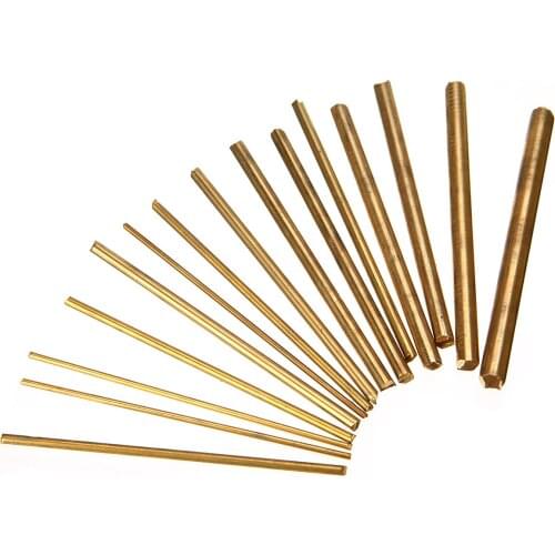 15Pcs/Set 10cm Length Brass Rods Bar For DIY Craft Making Round Rod Watchmaker Lathe Watch Tool Accessories