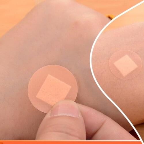 100Pcs First Aid Waterproof Healing Wounds Adhesive Bandage Round Band Aid Wound Plaster Stickers