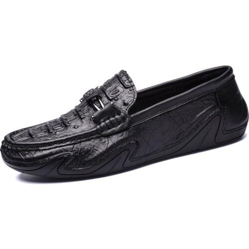 Men Genuine Leather Mens Casual Shoes Luxury Brand Mens Loafers Moccasins Business Formal Dress Shoes