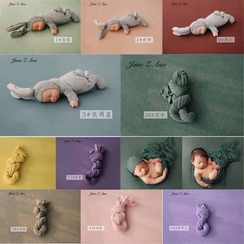 Soft elastic solid color background cloth blanket baby studio shooting props newborn photography backdrop about 130x150cm