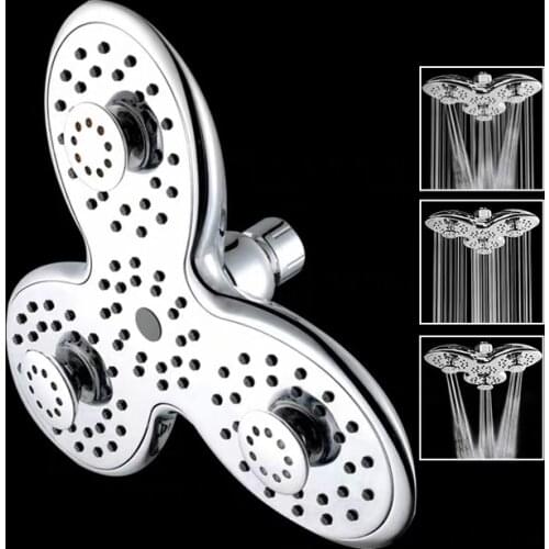 New Shower Head Bathroom Rainfall Faucet Fan Style Overhead Sauna Water Saving Sprayer Nozzle Head Top torneira do chuveiro ORR