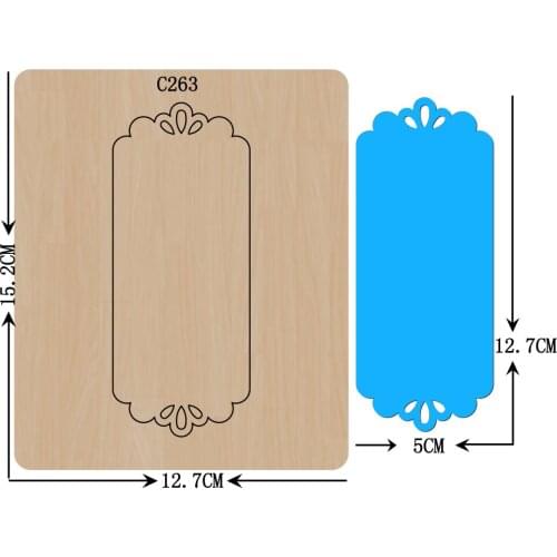 New Card, tag Wooden die Scrapbooking C-263 Cutting Dies for common die cutting machines on the market