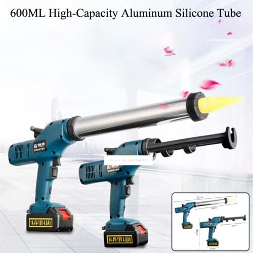 New FUJ-DJQ-001 Lithium Battery Both Sausage and Cartridge Sealant Use Electric Glass Glue Gun 14-18V 4.0Ah 6000N Caulking Gun