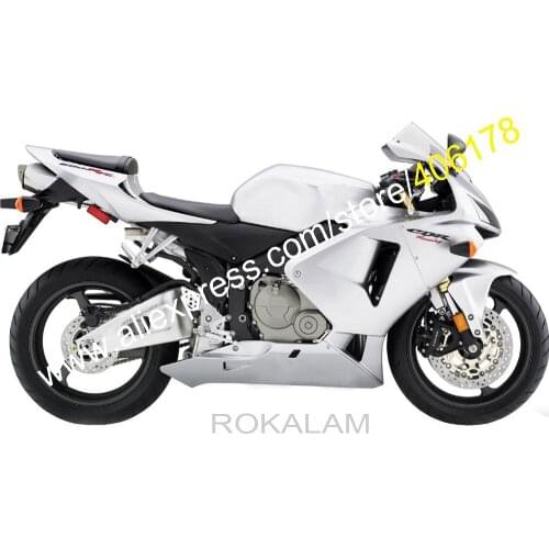 For Honda CBR600RR F5 Silver 05 06 CBR600 RR CBR 600 600RR CBR600F5 2005 2006 Motorbike Fairing (Injection Molding)
