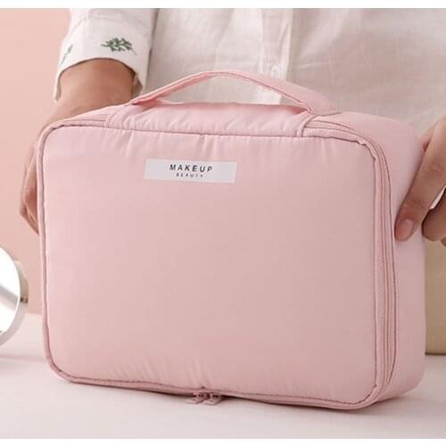 Waterproof Portable Polyester Travel Cosmetic Bag Neceser Hanging Wash Bag Neutral Make Up Bag Organizer Bathroom Wash Bag