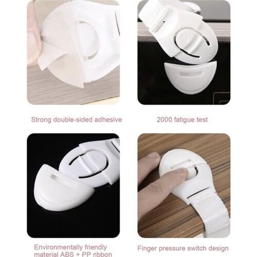 Practical Children Anti Open Drawer Lock Multifunction Baby Anti Pinch Hand Cabinet Lock Baby Safety Protection