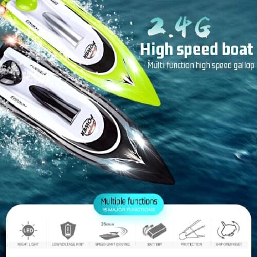 HJ806 RC Speed Boat 2.4G Speedboat Ship Childrens Summer Water Model Airplane Toys Electric Motor for Remote Control Boat Gift