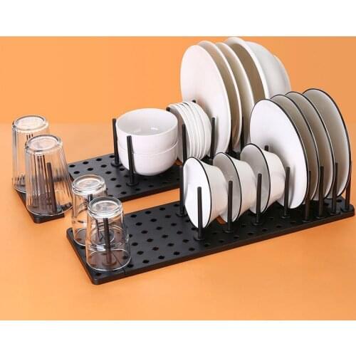 Dish Plate Drying Rack Bowl Pot Lid Storage Holder Drainer Drawer-type Storage Shelf for Storing Dishes Cups and Cutlery