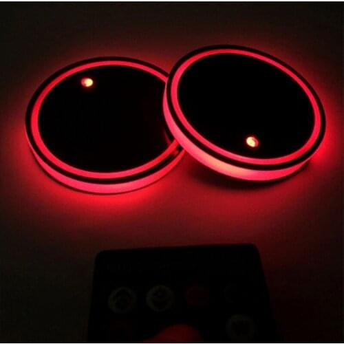 Universal Car Cup Holder RGB Light Mat Pad Drink Coaster Home Decoration Decorative Lamp