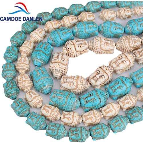 15*20mm 20*30mm Vintage Turquoises beads Buddha Head Spacers Bead Charms DIY For Jewelry making bracelets Wholesale Accessories