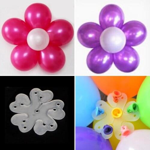 10pcs 6.5cm Useful Flower Shape Balloon Sealing Clip Ballon Buttons Clips Wedding/Birthday/Christmas Party Decoration Supplies