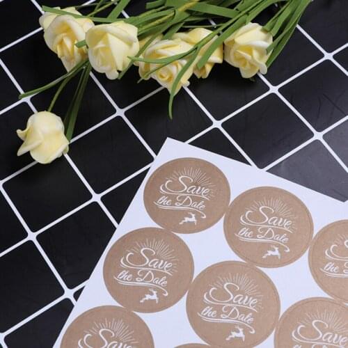 120pcs/lot 'Save the Date' Vintage DIY Decorative Sticker Sealing Sticker For DIY Product Gift Decoration Scrapbooking Label