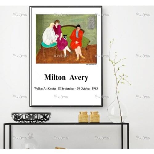 1983 Vintage Exhibition Poster For Works By Milton Avery Home Decor Prints Wall Art Canvas Living Room Decoration Unique Gift
