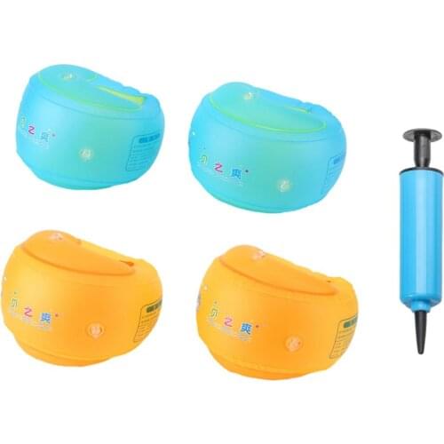 2Pcs Kids Swimming Arm Rings Inflatable Arm Float Safety Swimming Wing Water Armbands For Learning Swim Water Pool Accessories
