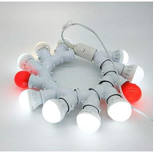 2 in 1 E27 Lamp Holder E27 Bulb Holder Lamp Socket Splitter Adapter Base For LED Light Bulb F9H2