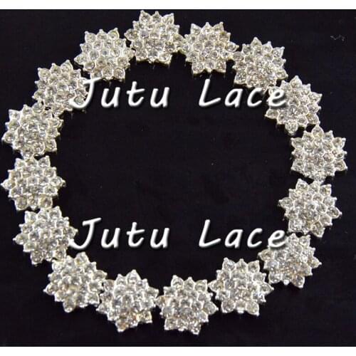 30 pcs/ lot , 17mm Rhinestone Pearl Button Clear for headband hair accessories