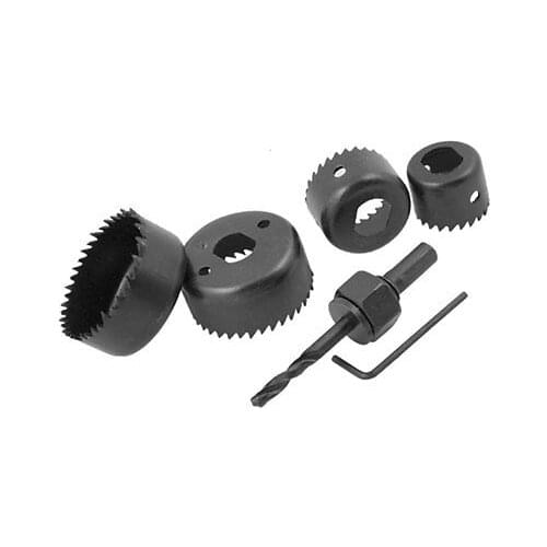 4 Round Saw Cap Wood Boring Drilling Chisel Tool Set