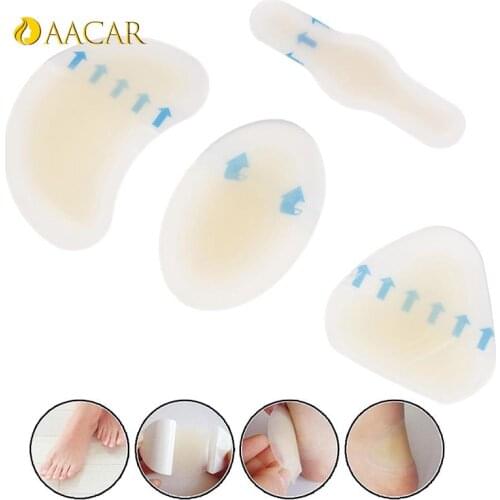 4pcs/set Anti-wearing Heel Sticker Adhesive Hydrocolloid Pedicure Patch Silicone Gel Soft Gel Blister Plaster Heel Sticker Heel