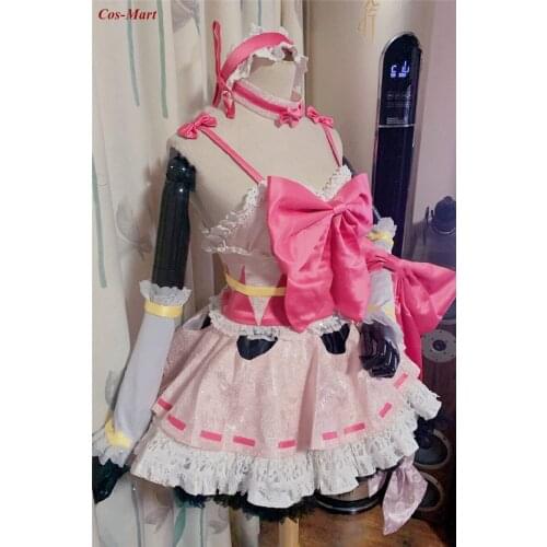 Anime Black Bullet Tina Sprout Cosplay Costume Cute Pink Slip Dress Unisex Ball Activity Party Role Play Clothing Custom-Make