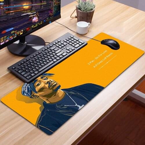 Rapper 2pac Singer Tupac Kawaii XXL Mousepad Gaming Accessories Mouse Pad Gamer Tapis De Souris Mausepad 30X60 Tappetino Mouse