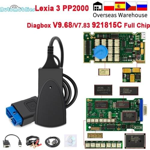 Lexia 3 PP2000 Full Chip Diagbox V9.68 921815C Lexia3 V48/V25 OBD2 Scanner For Citroen for Peugeot OBDII Auto diagnostic tool