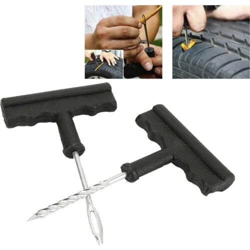 6Pcs Car Tubeless Tire Repair Plug Kit Rasp Needle Patch Fix Emergency Tyre Fast Repair Tool Car Motorcycle Bicycle Accessories