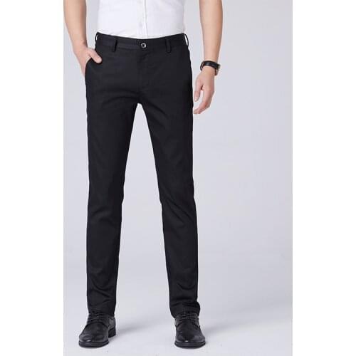 2020 New Arrival Suit Pant Men Dress Pants Male Slim Fit Dress Trousers Mens Fashion Brand Black Business Blazer Trousers